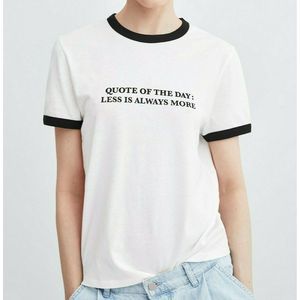 NWOT Zara Less is Always More Graphic Tee #901